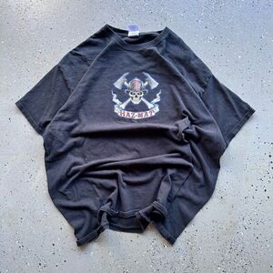 Gildan TShirt Mens Size XL Black Vintage Y2K Skate Graphic Print HazMat Style